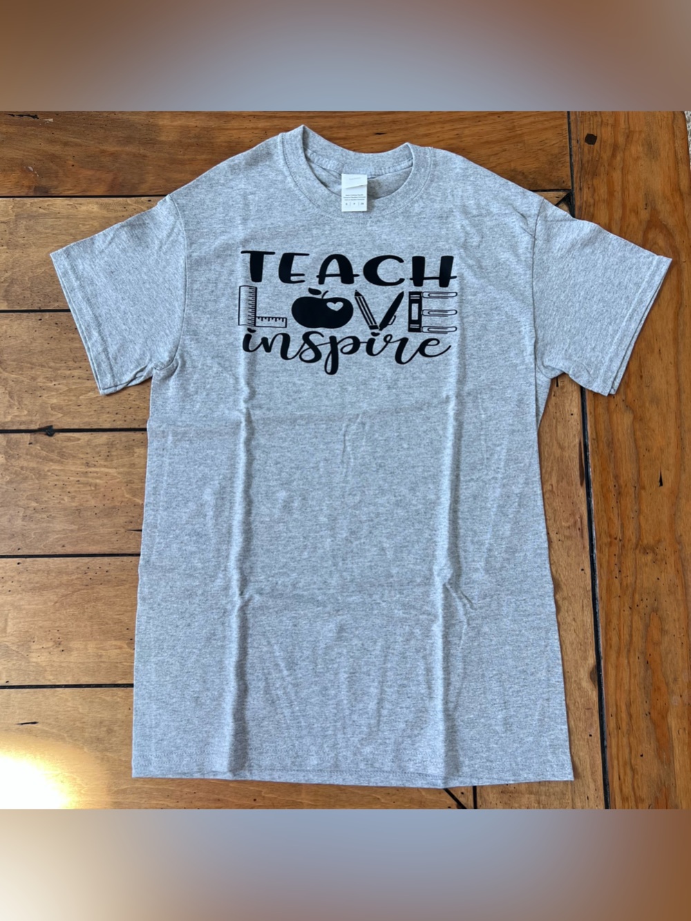 Teach Love Inspire Gray Graphic Tee